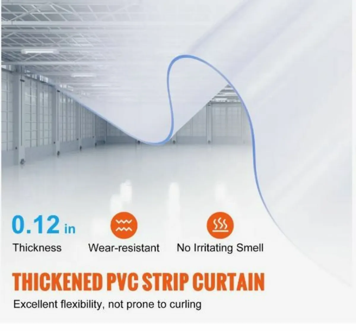 Strip Curtain PVC Door Curtain 2499.4 cm x 30.5 c - Image 3