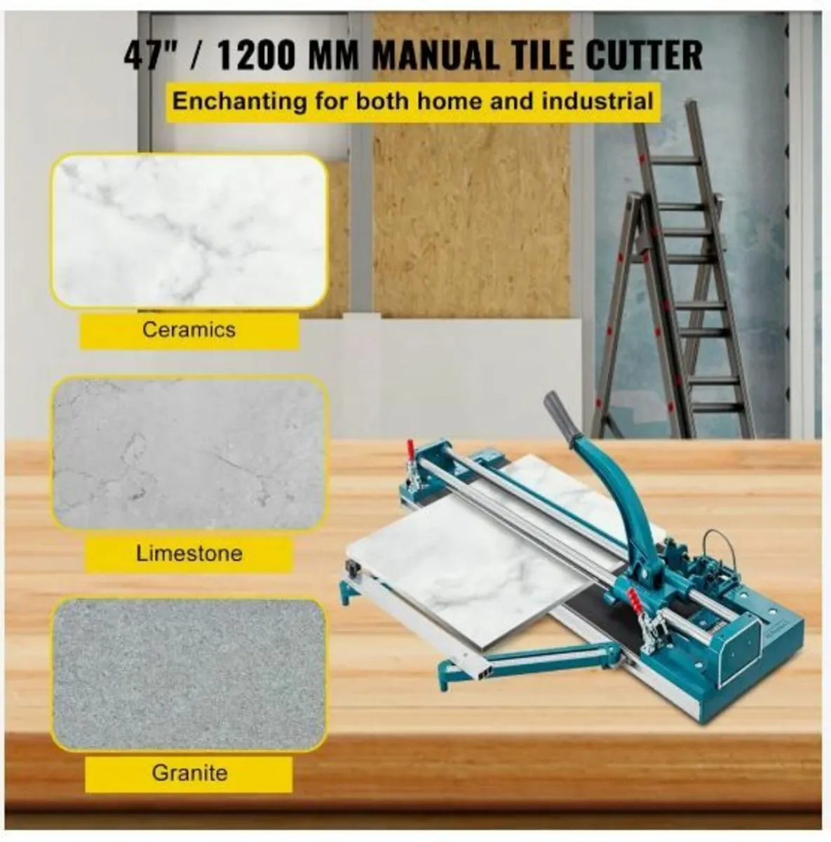 47Inch/1200mm Tile Cutter Double Rail Manual Tile - Image 3