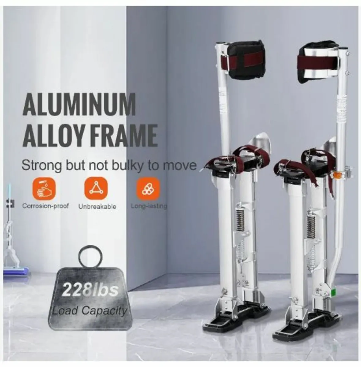 Drywall Stilts, 46 cm-76 cm Adjustable Aluminum - Image 3