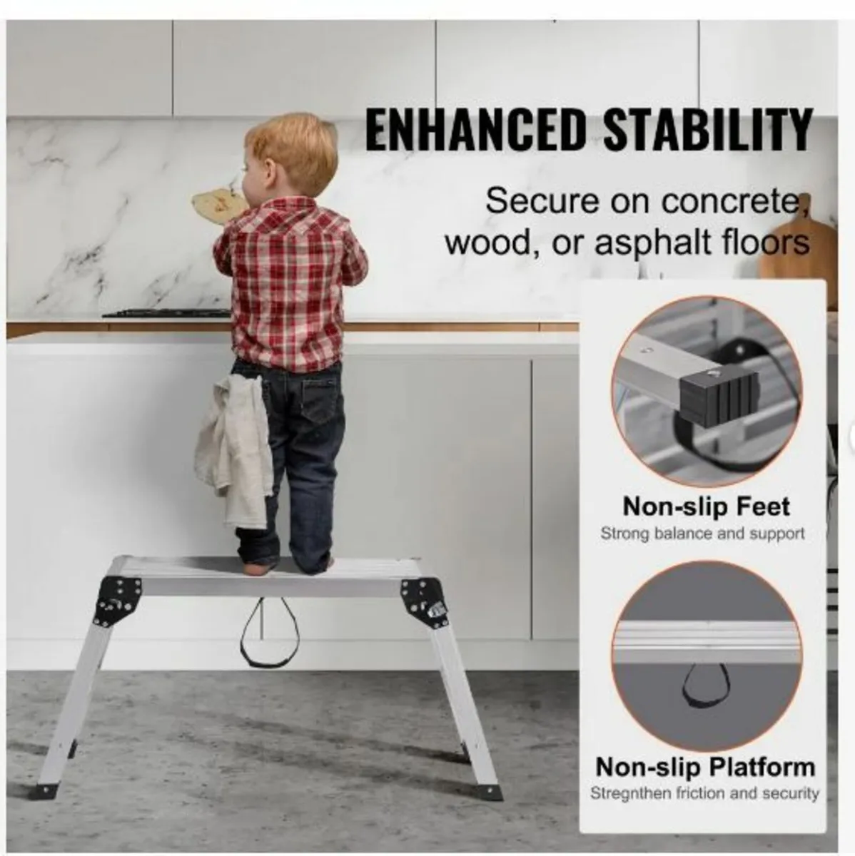 Folding Work Platform, 330 lbs Load Capacity - Image 2