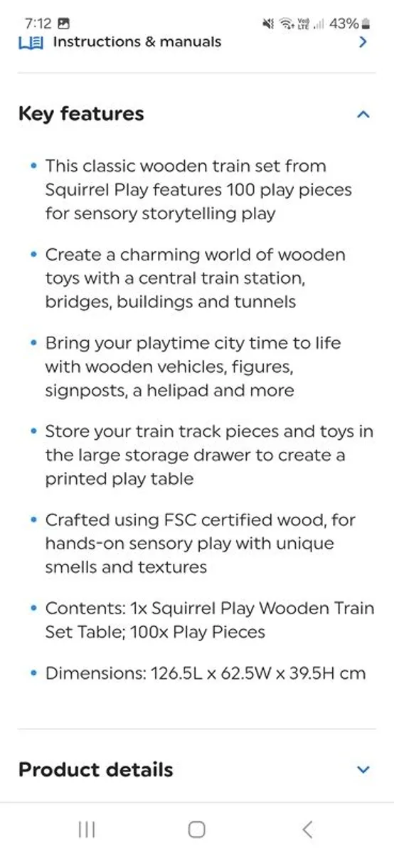 Wooden Train Track with Table - Image 4