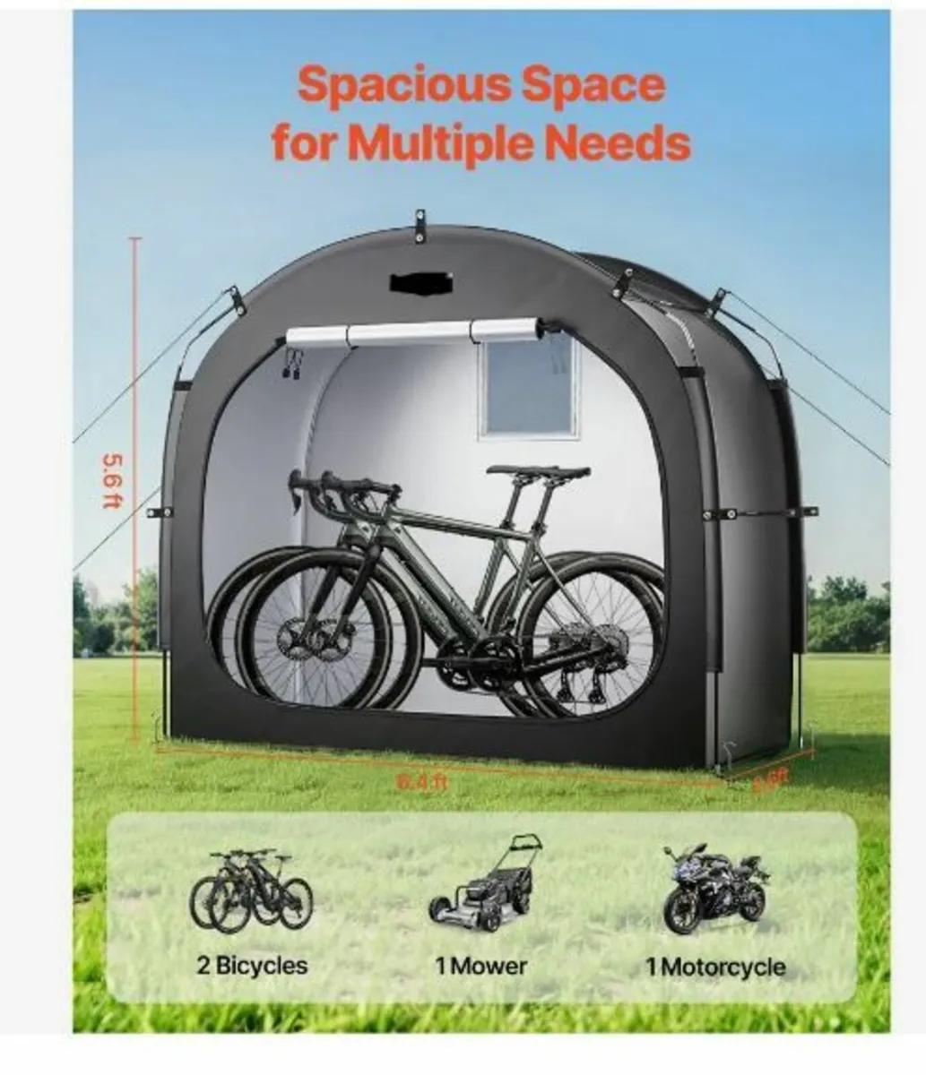 Outdoor Bike Storage Tent Spacious Waterproof - Image 3