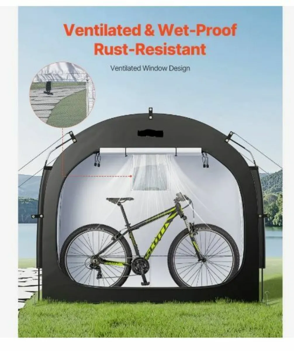 Outdoor Bike Storage Tent Spacious Waterproof - Image 4