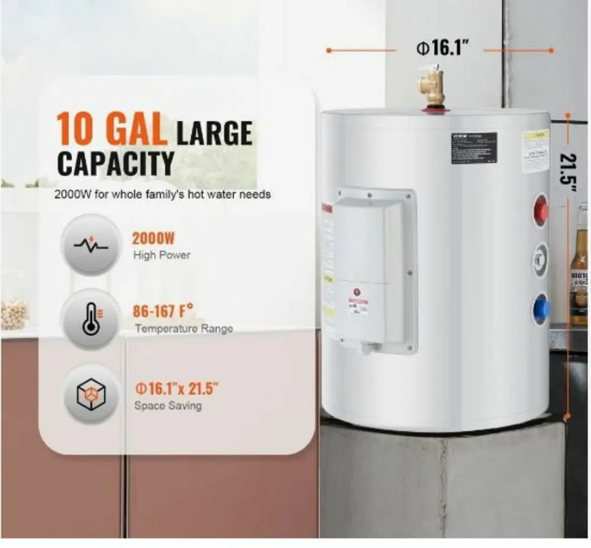 10 Gallon Electric Water Heater Instant - Image 3