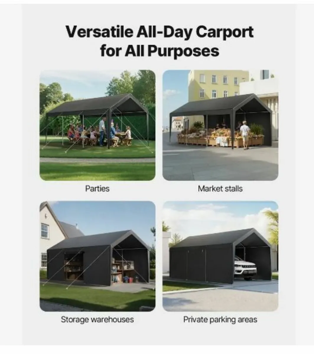Carport Car Canopy 12x20FT Heavy - Image 3