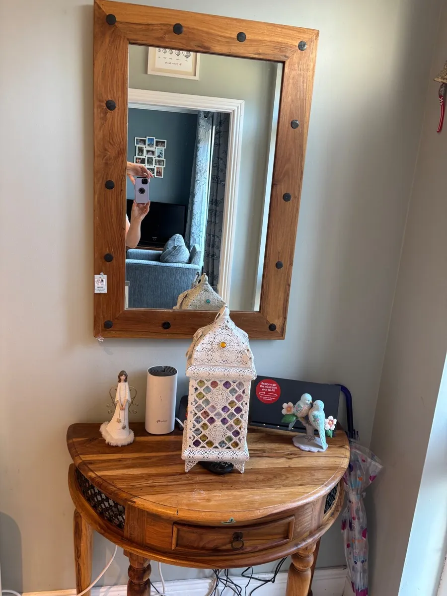 Hall table & mirror - Image 1