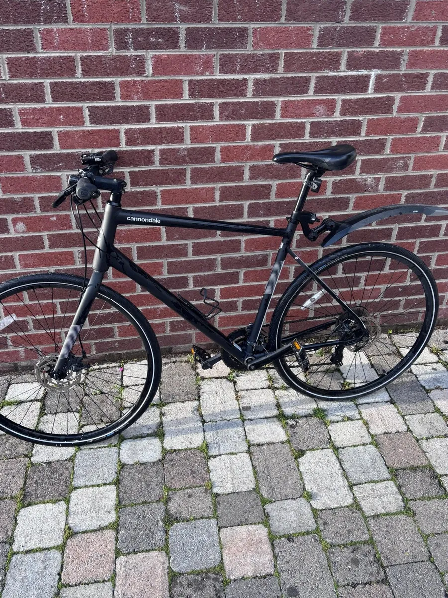 Black Cannondale Road Bike - Image 1