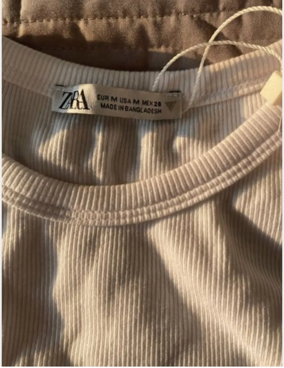 Zara White Vest Top Size M - Image 2