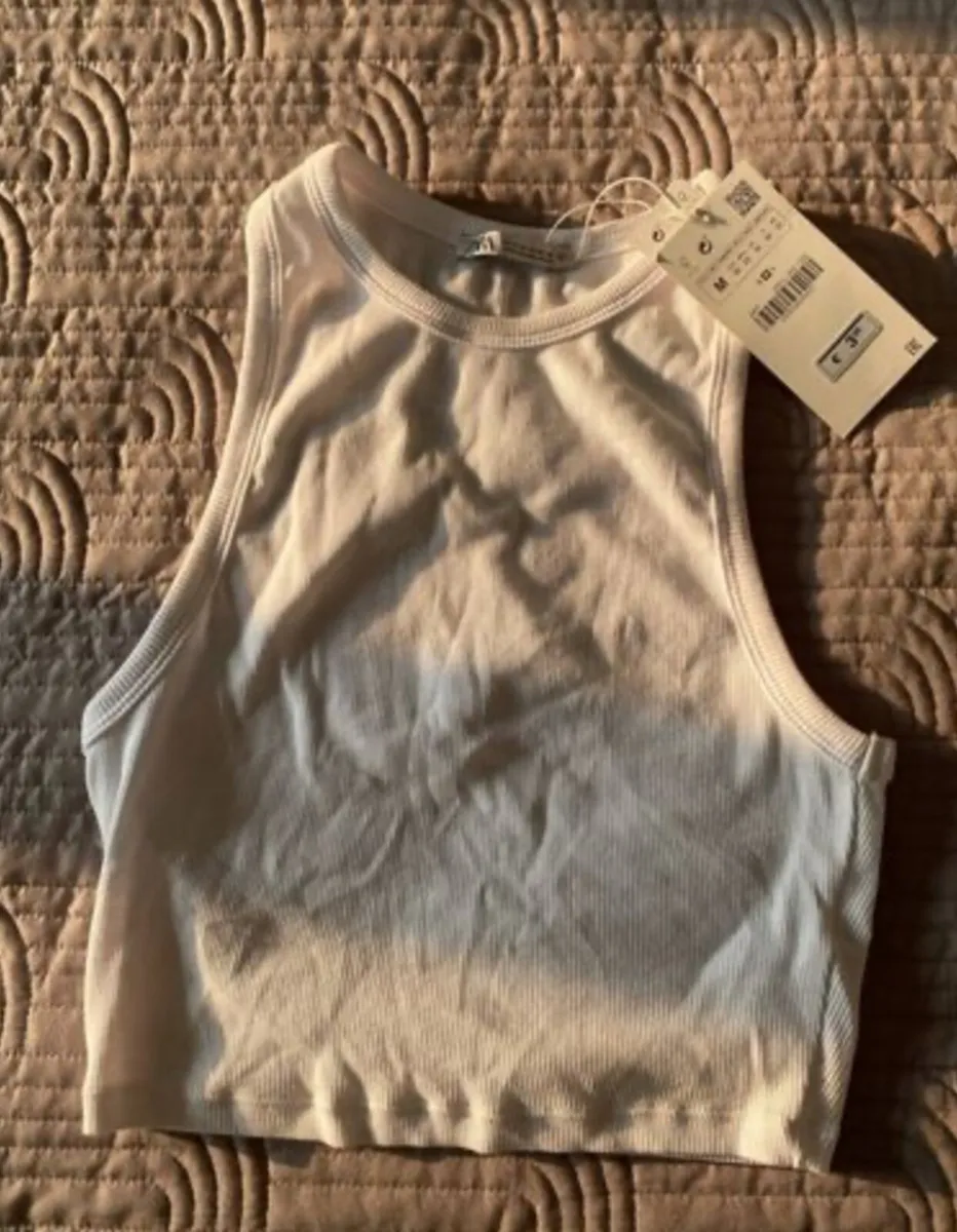 Zara White Vest Top Size M - Image 4
