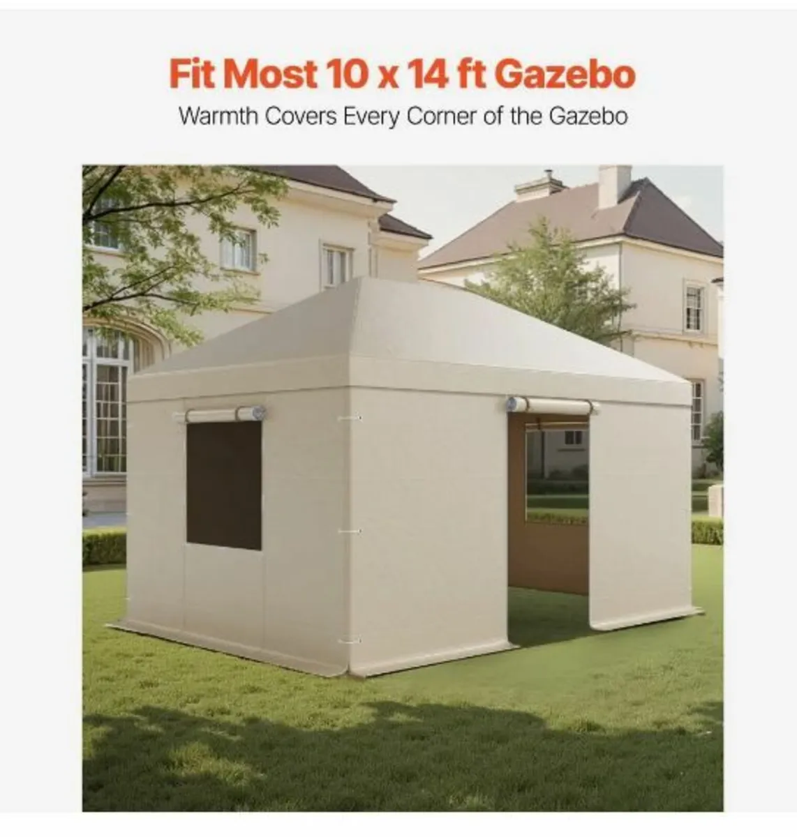 Winter Gazebo Cover Fits 3.08 x 4.39 m - Image 1