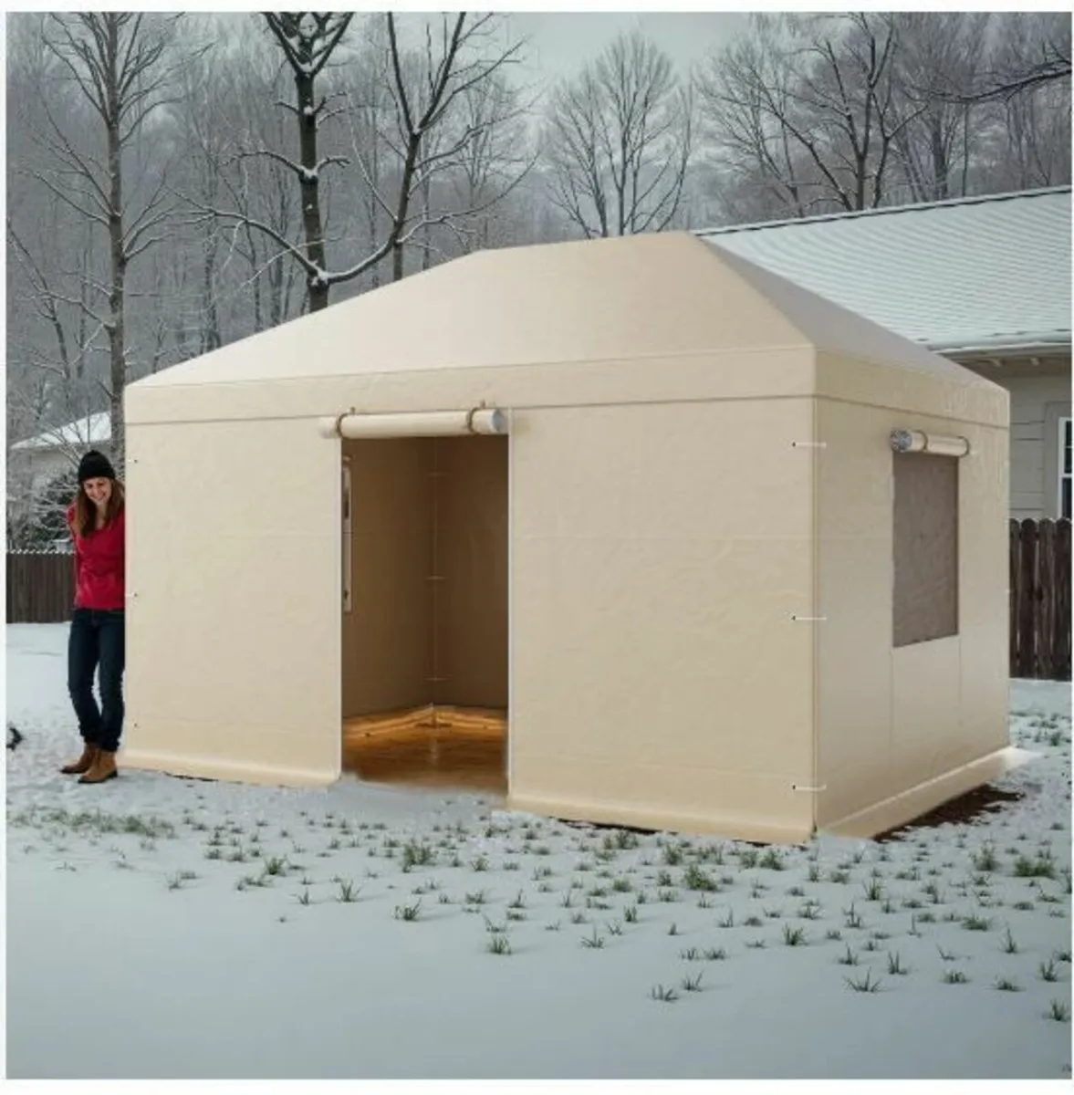 Winter Gazebo Cover Fits 3.08 x 4.39 m - Image 2