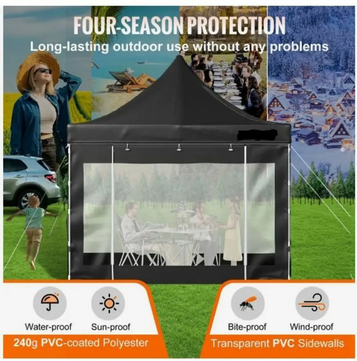304.8 x 304.8 cm Pop Up Canopy Tent, Outdoor - Image 3