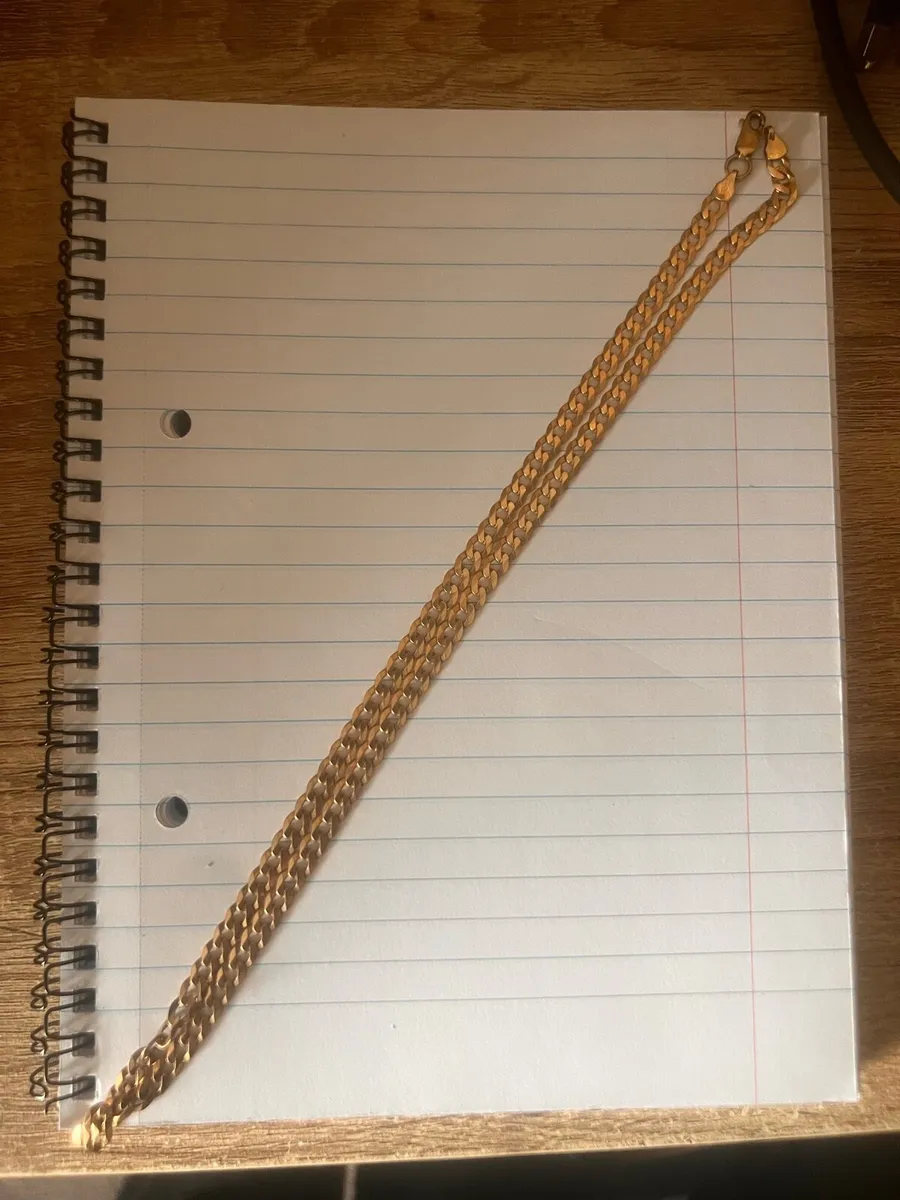 9ct Yellow Gold Curb Chain - 5.3mm 20” - Image 1