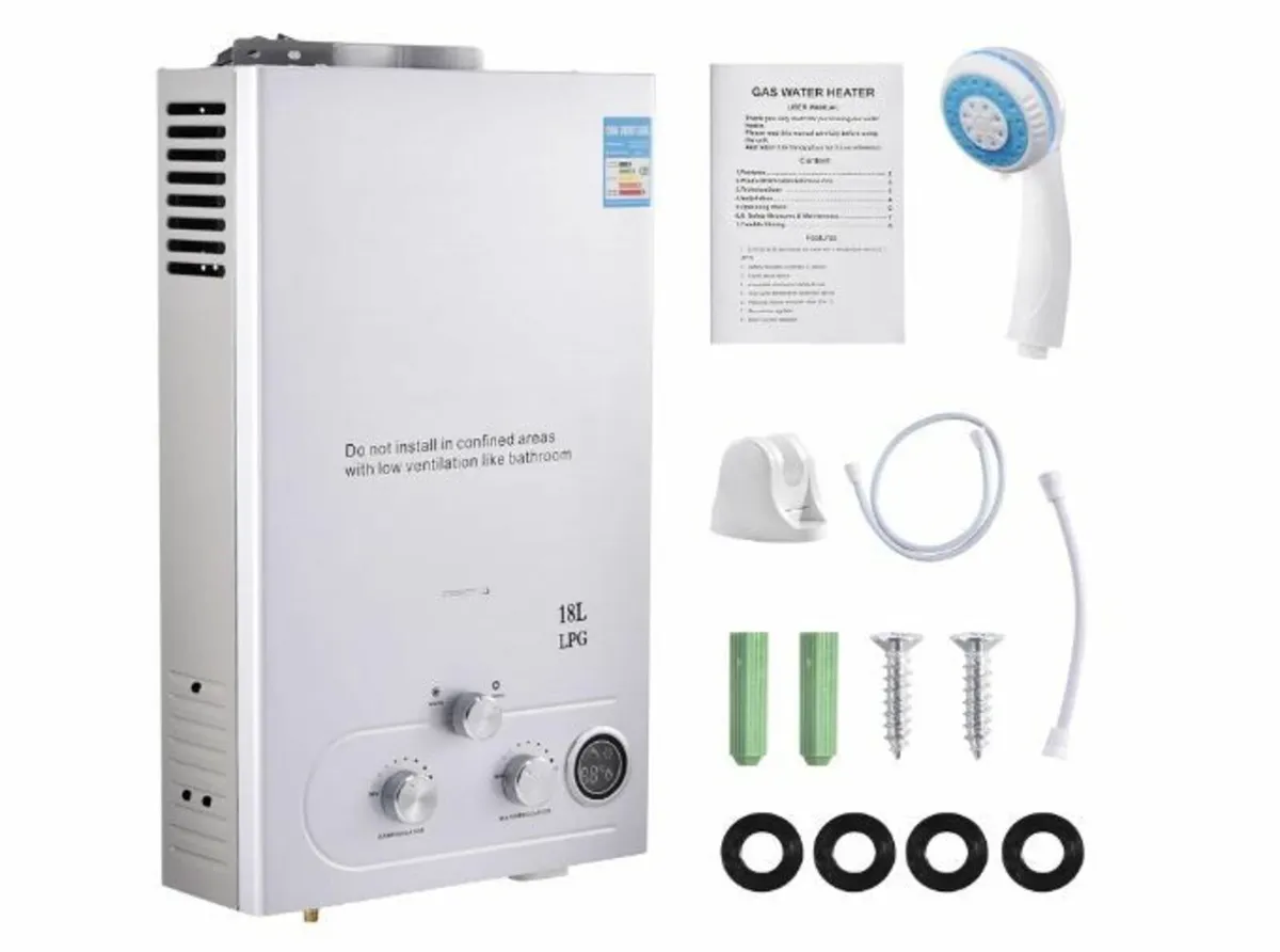 18L Gas Instantaneous Water Heater, 32 KW LPG - Image 1