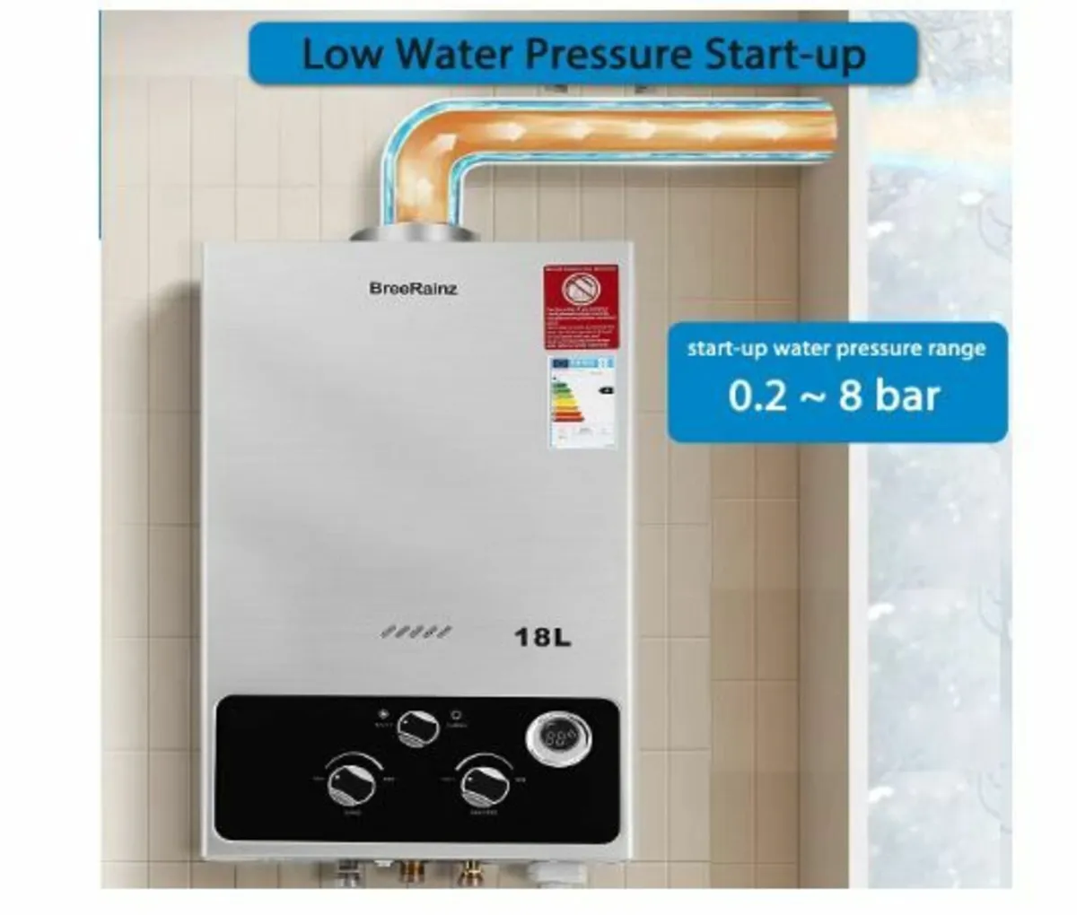 18LPM Gas Instantaneous Water Heater, 36KW - Image 4