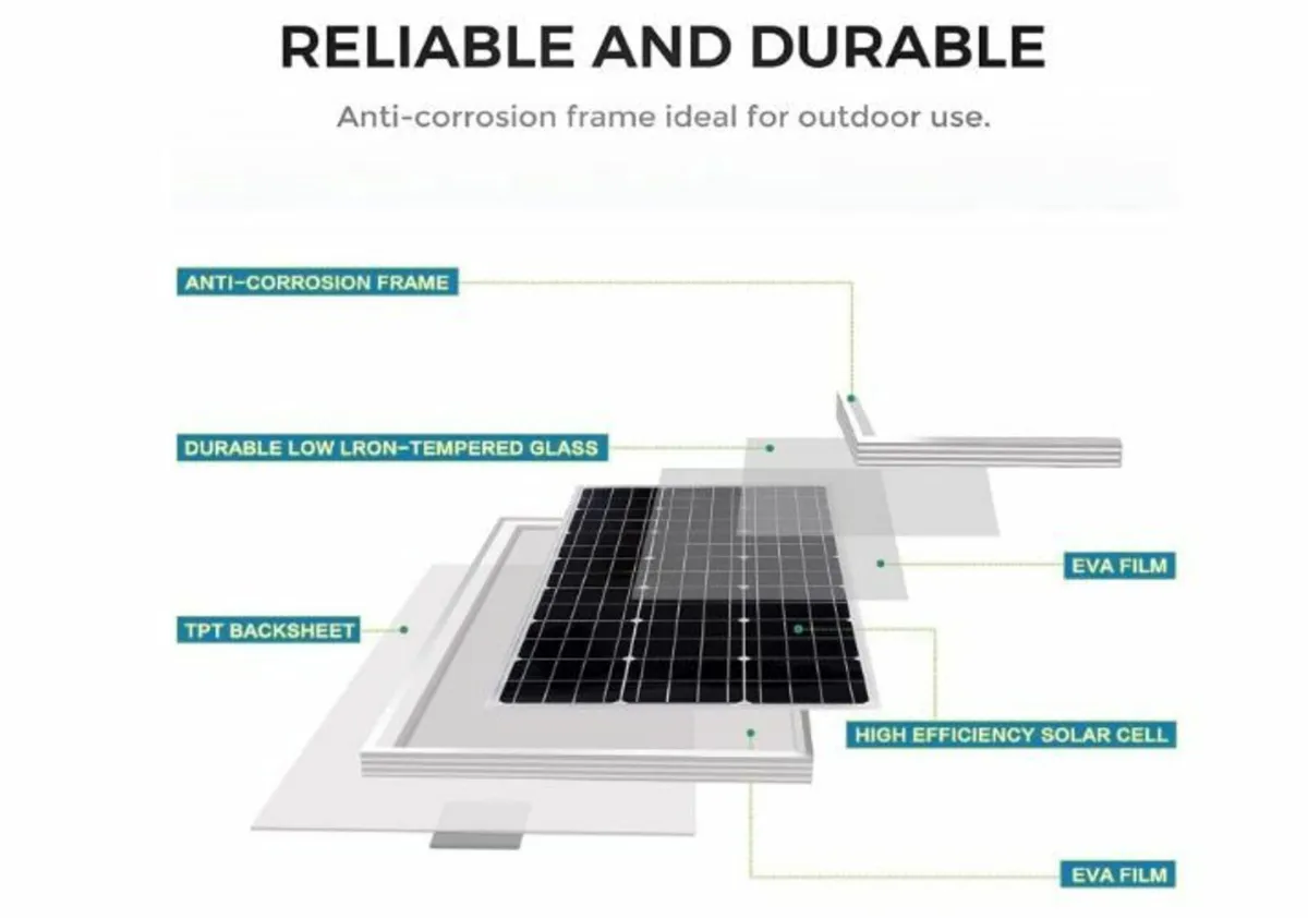 100 W Solar Panel 12 V Monocrystalline Solar Panel - Image 4