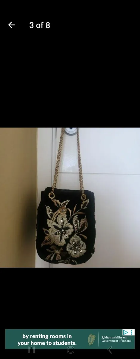 Velvet handbag - Image 1