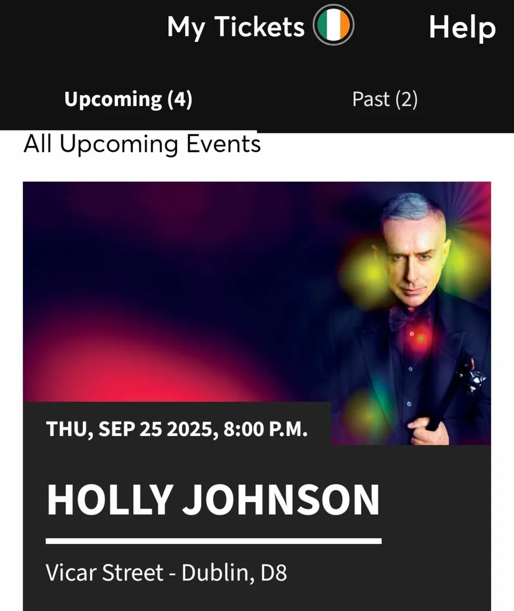 Holly Johnson Vicar St Thur 25th Sept - Image 1