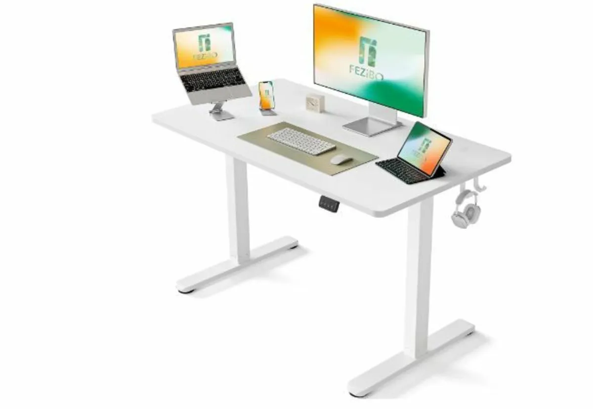 Height-Adjustable Electric Desk, 100 x 60 cm - Image 1