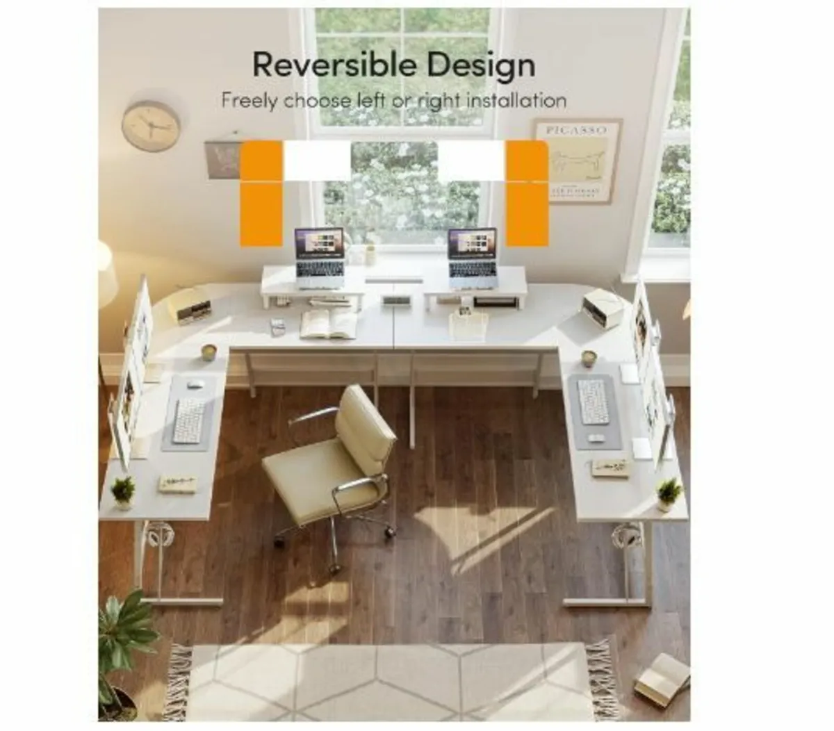 About this item Desk L shape: The L-shaped design - Image 4