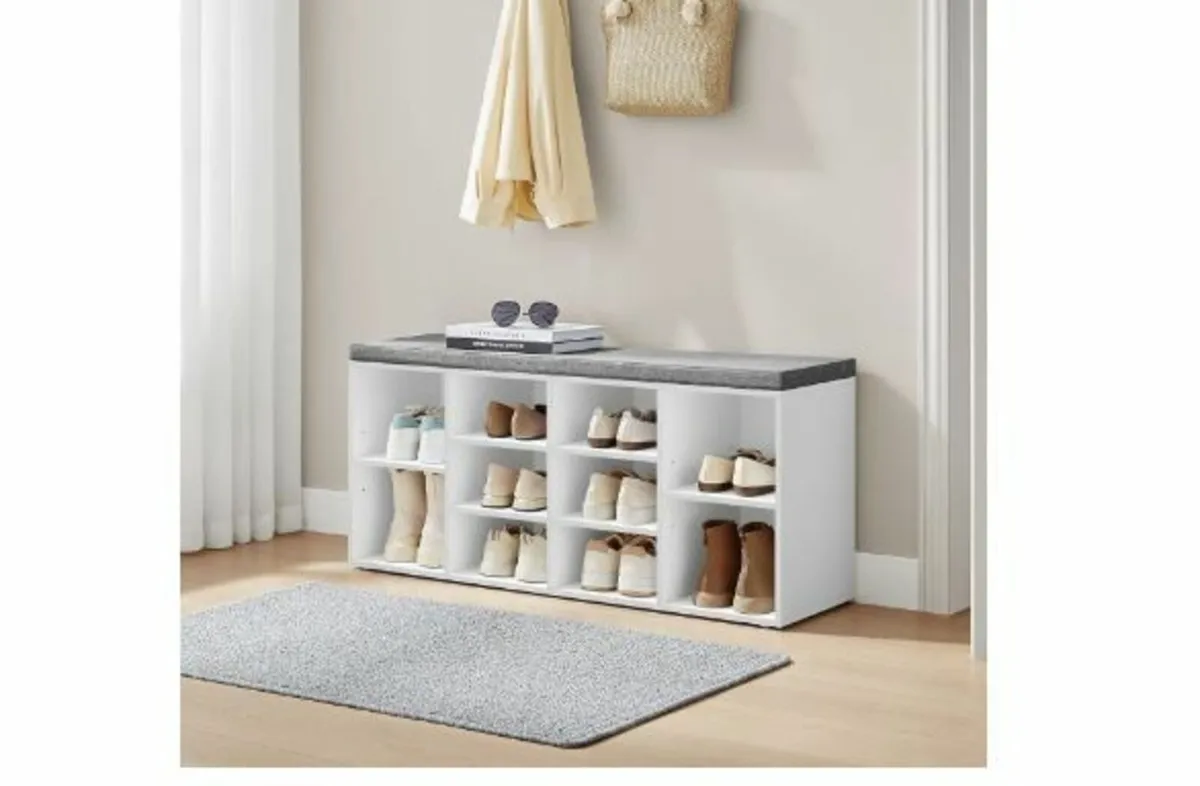 Shoe Bench, Shoe Rack with Seat - Image 2