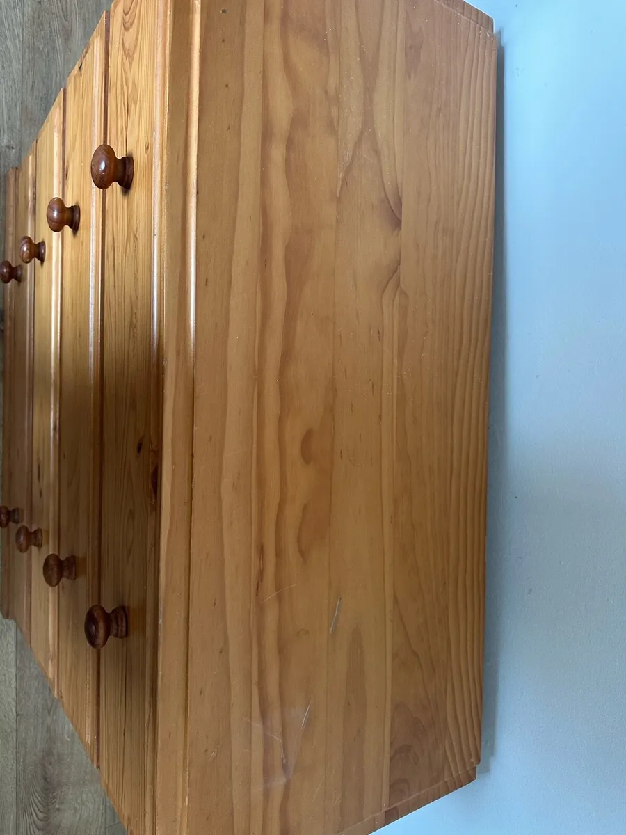 4 drawer bedroom pine locker - Image 2