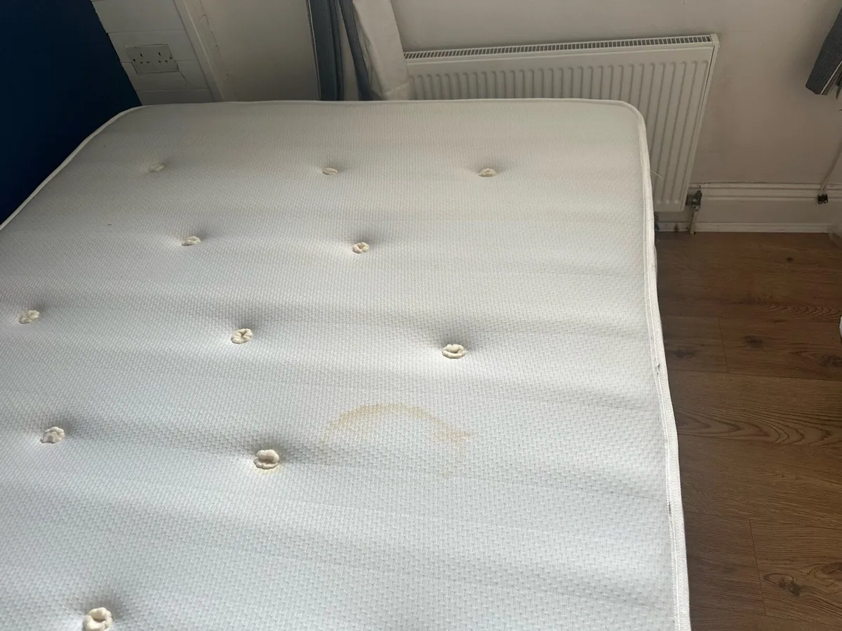 Cream wooden Double bed - Image 4