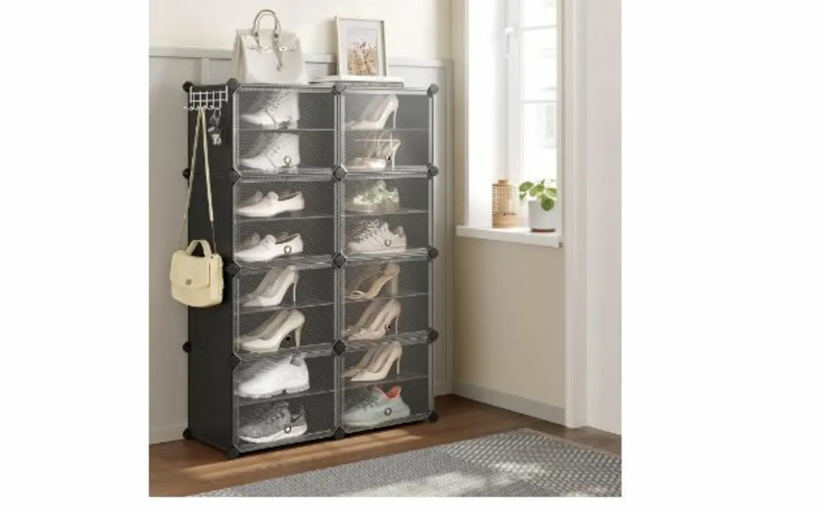 Shoe Rack 8, Compartments Shoe Cabinet - Image 2