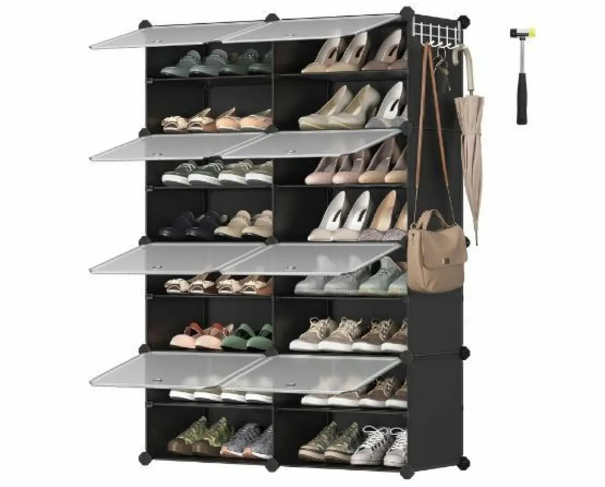 Shoe Rack 8, Compartments Shoe Cabinet - Image 3