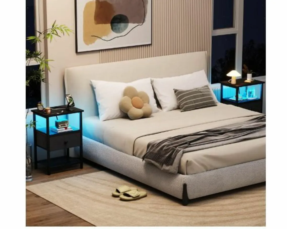 Bedside Table with Charging - Image 1