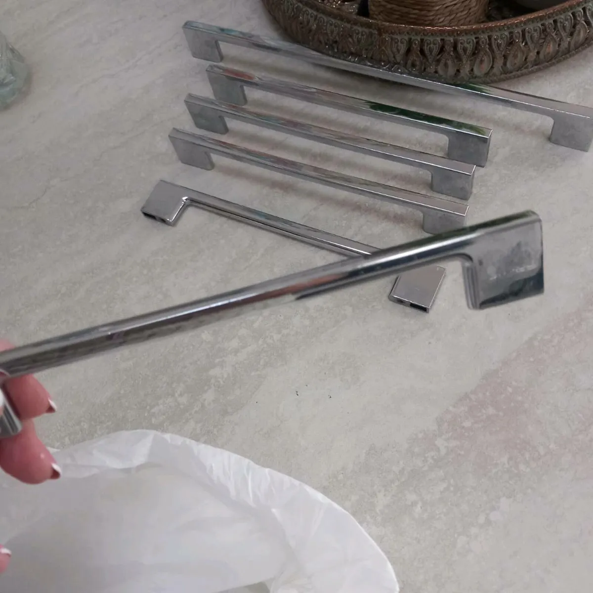 Chrome kitchen press handles - Image 3