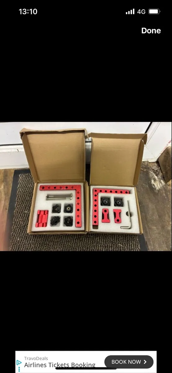 Pair of woodworking 90 degree angle holders - Image 1