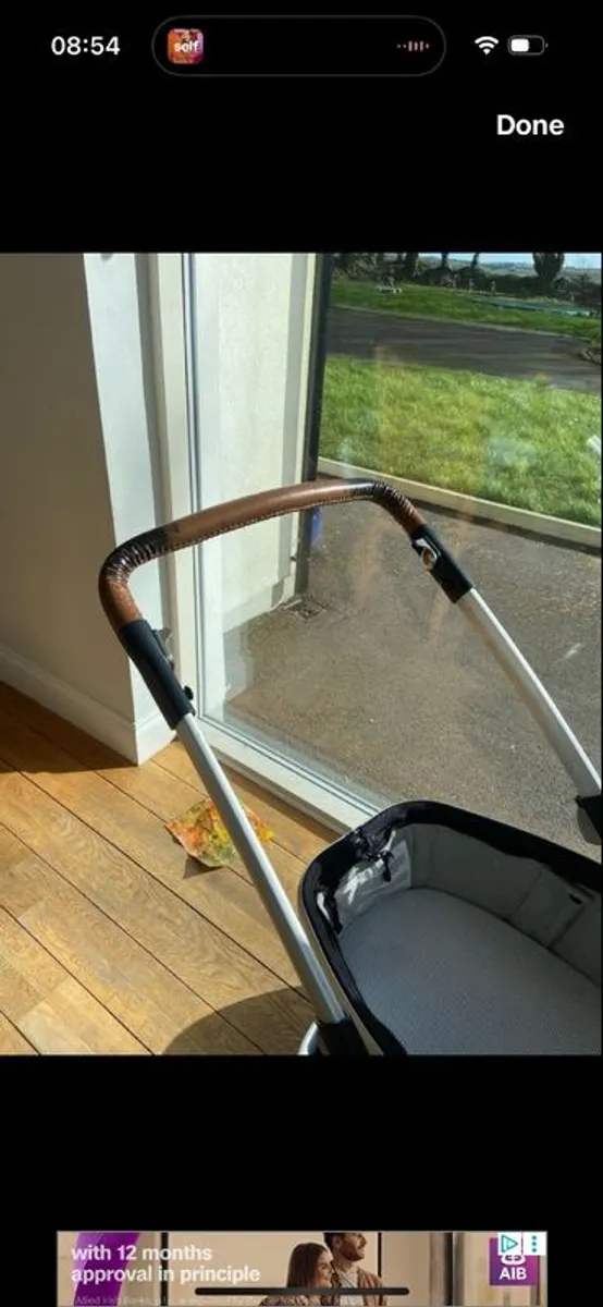 Beautiful Jools Geo Travel system. Baby Baby basket changes to Buggy, footmuff and rain cover included. - Image 2