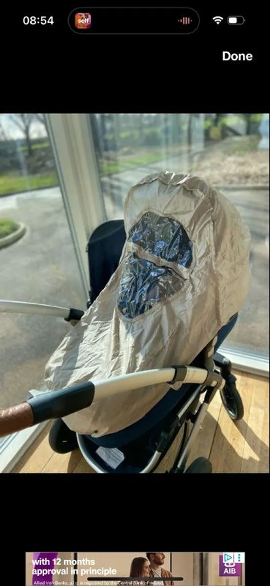 Beautiful Jools Geo Travel system. Baby Baby basket changes to Buggy, footmuff and rain cover included. - Image 3