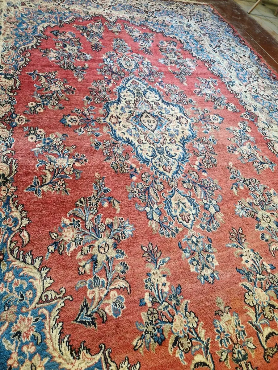 Large vintage rug,  12ft 6 inches ×8ft 6 inches - Image 3
