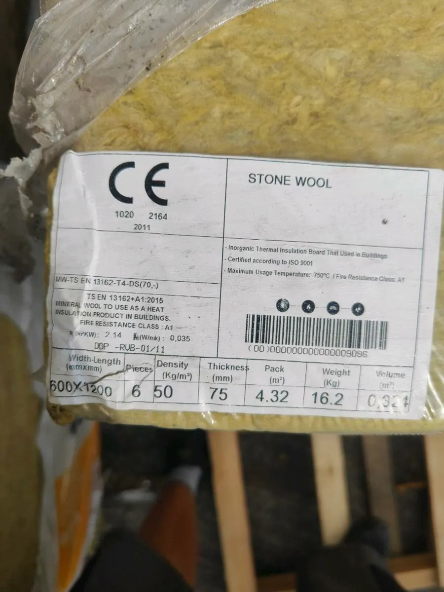 75mm stone wool insulation slabs - Image 3