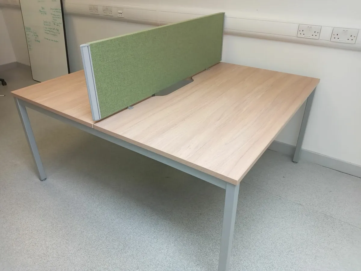 Delivery - Set of 2 Modular Desks with Dividers - Image 1