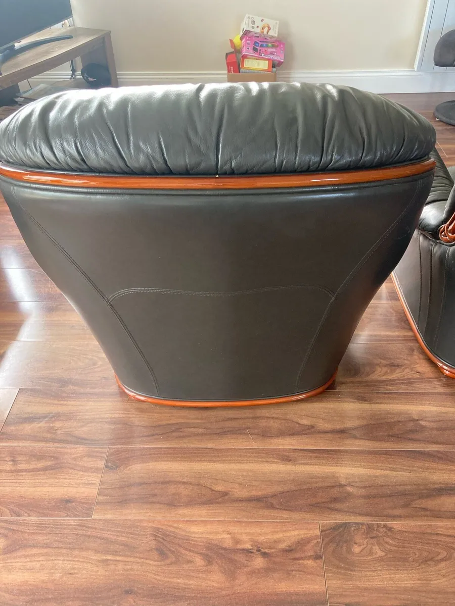 Italian Leather Chairs - Image 4