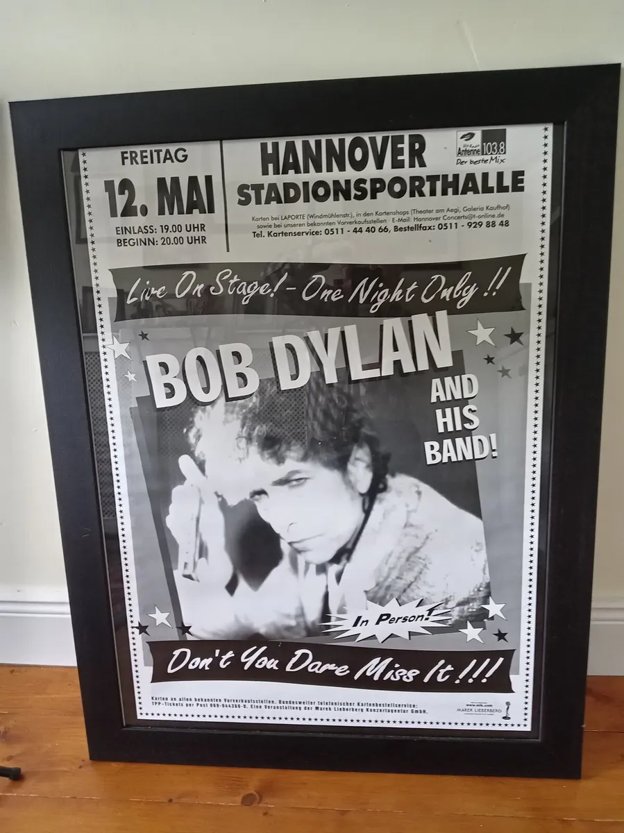 Authentic Framed Bob Dylan Concert Poster