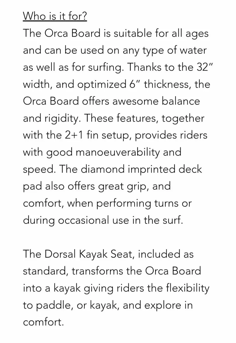 Orca Paddle Board - Image 4