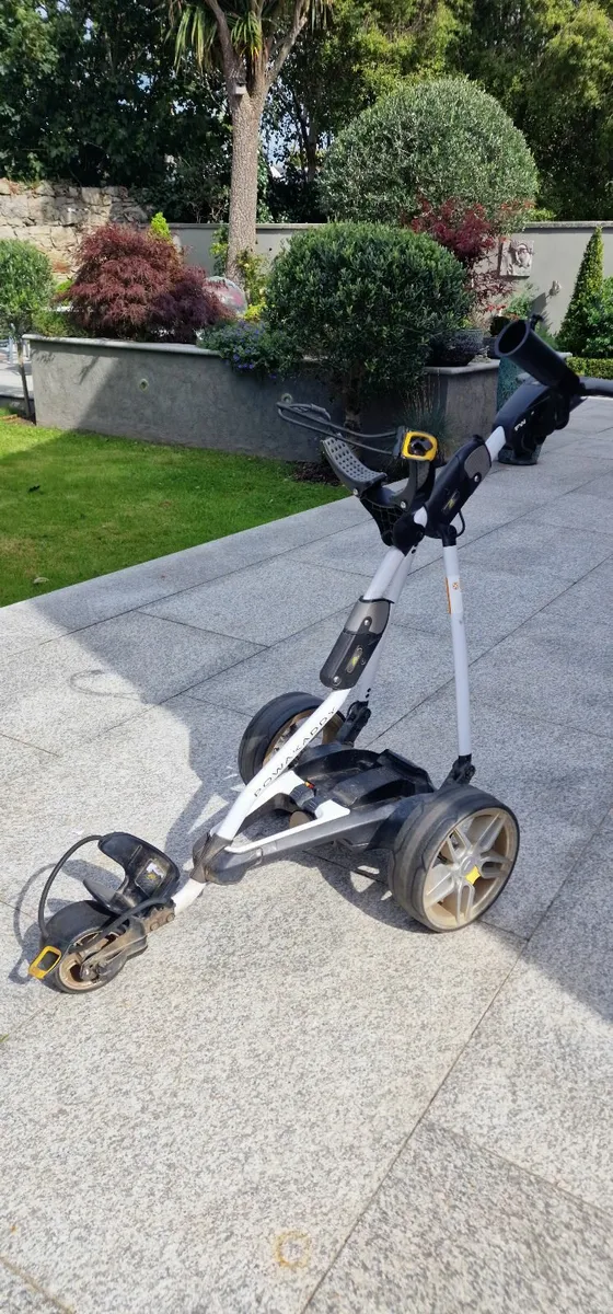 Powakaddy FW3S Electric Golf Trolly with Cover - Image 1