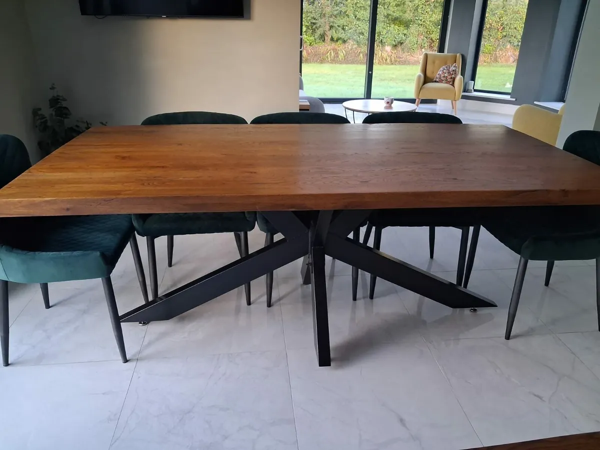 Oak Dining Table (2 metres) - Image 1