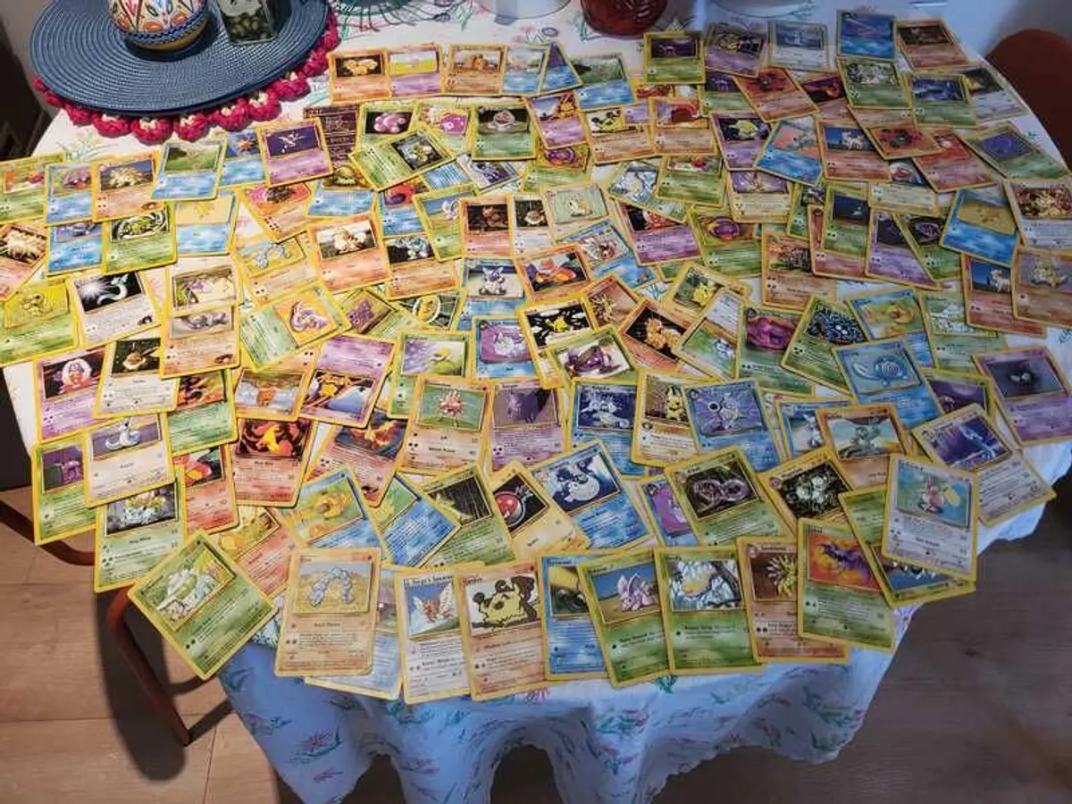 Vintage Pokemon card lot, holos and rares, incl Ancient Mew and Fossil Gengar - Image 1