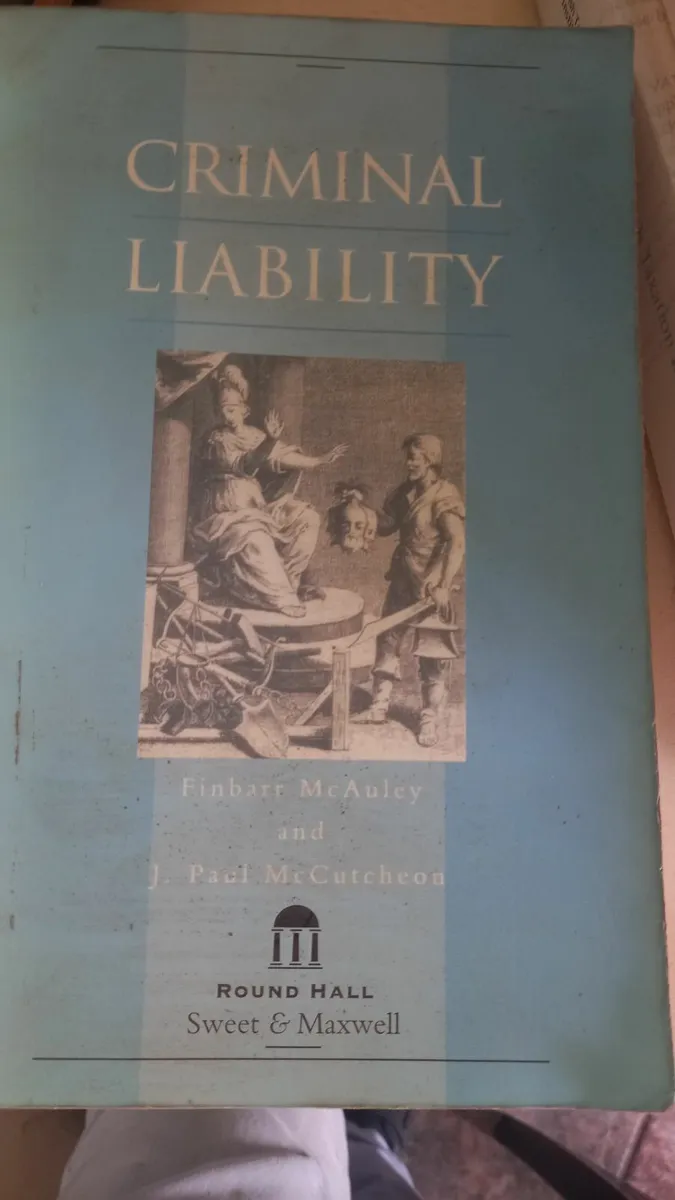Law book Criminal Liability Mc Auley and Mc Cutche - Image 1