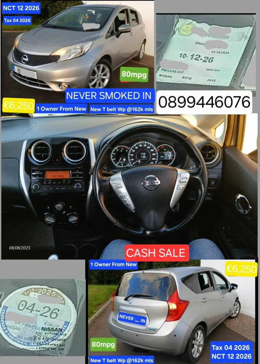 2015 Nissan Note 1.5d Nct 12/26 Tax 04/26. 80MPG - Image 3