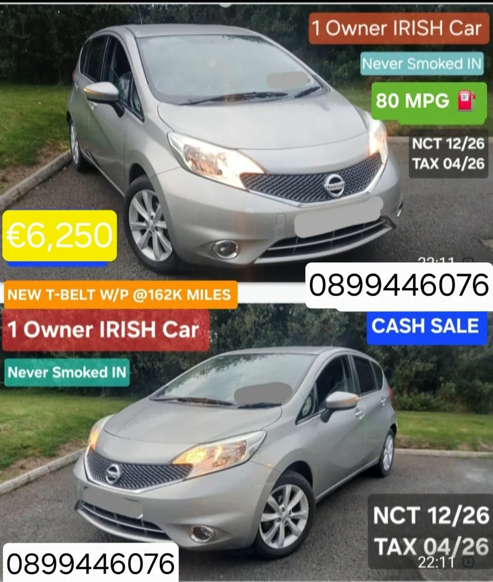 2015 Nissan Note 1.5d Nct 12/26 Tax 04/26. 80MPG - Image 1