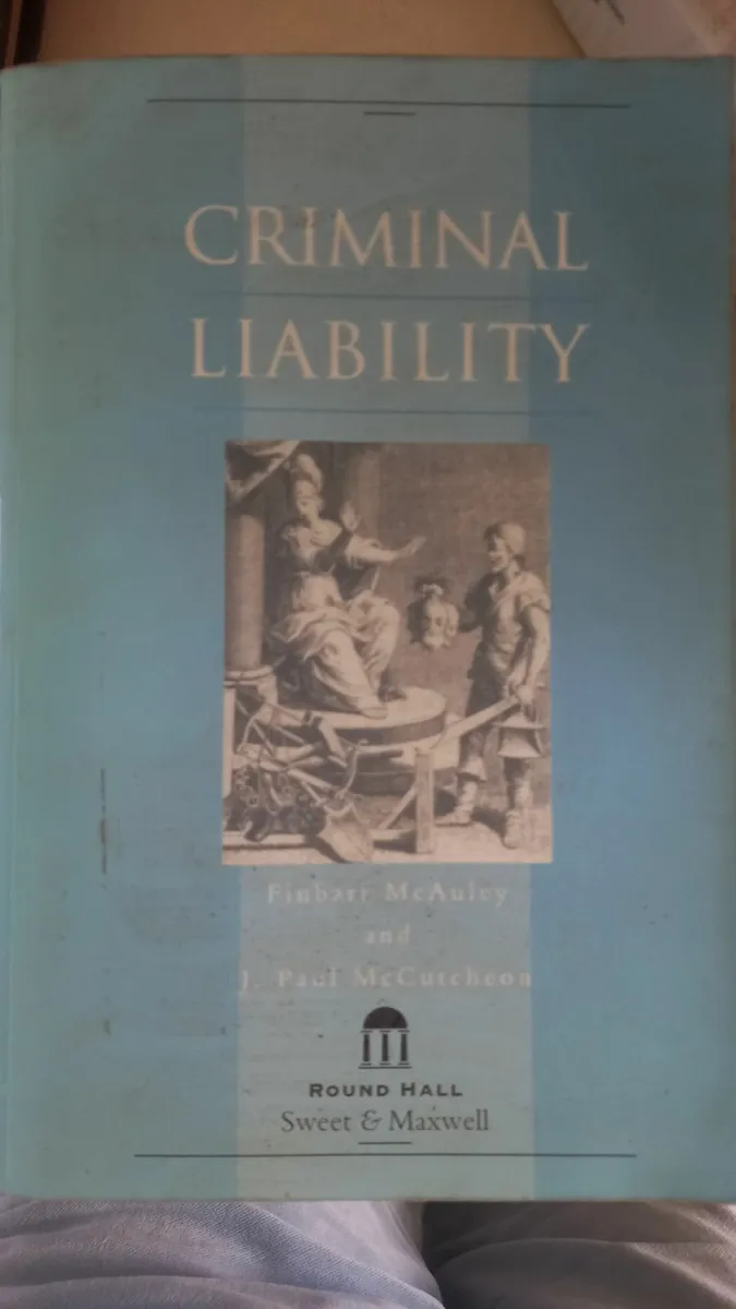 Law book Criminal Liability Mc Auley and Mc Cutche - Image 2