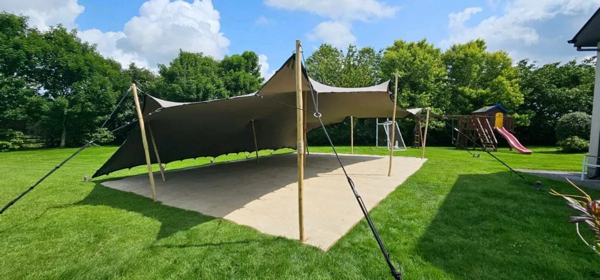 Used 10x7.5m Stretch Tent Taupe