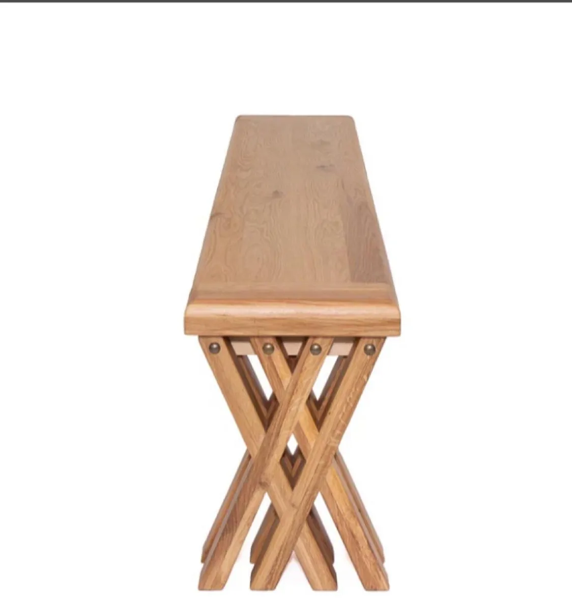 Dining table, matching bench & 2 carver chairs. - Image 1
