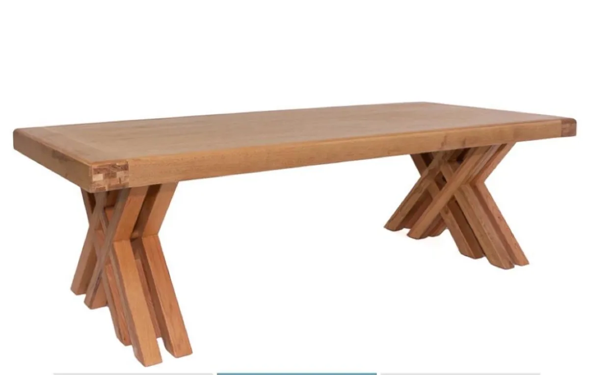 Dining table, matching bench & 2 carver chairs. - Image 3